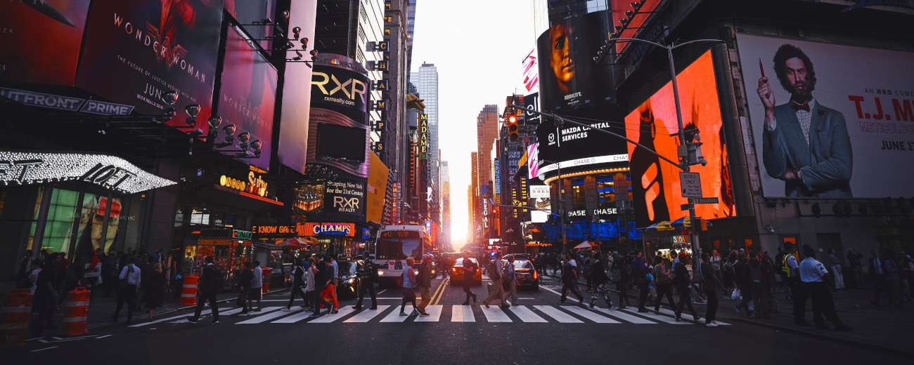 Busy Times Square New York City